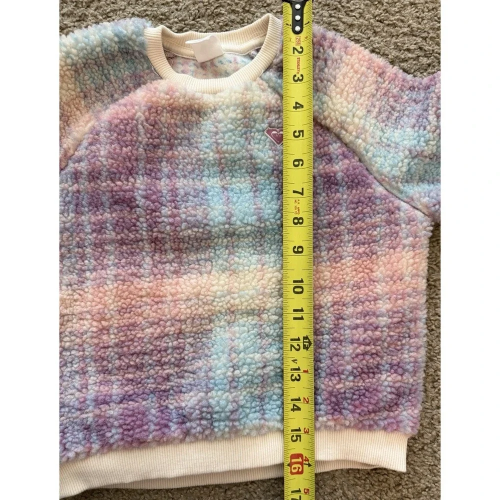 ROXY Girls Multicolor Fleece Sweatshirt Size 4 Beach Boho Style‎